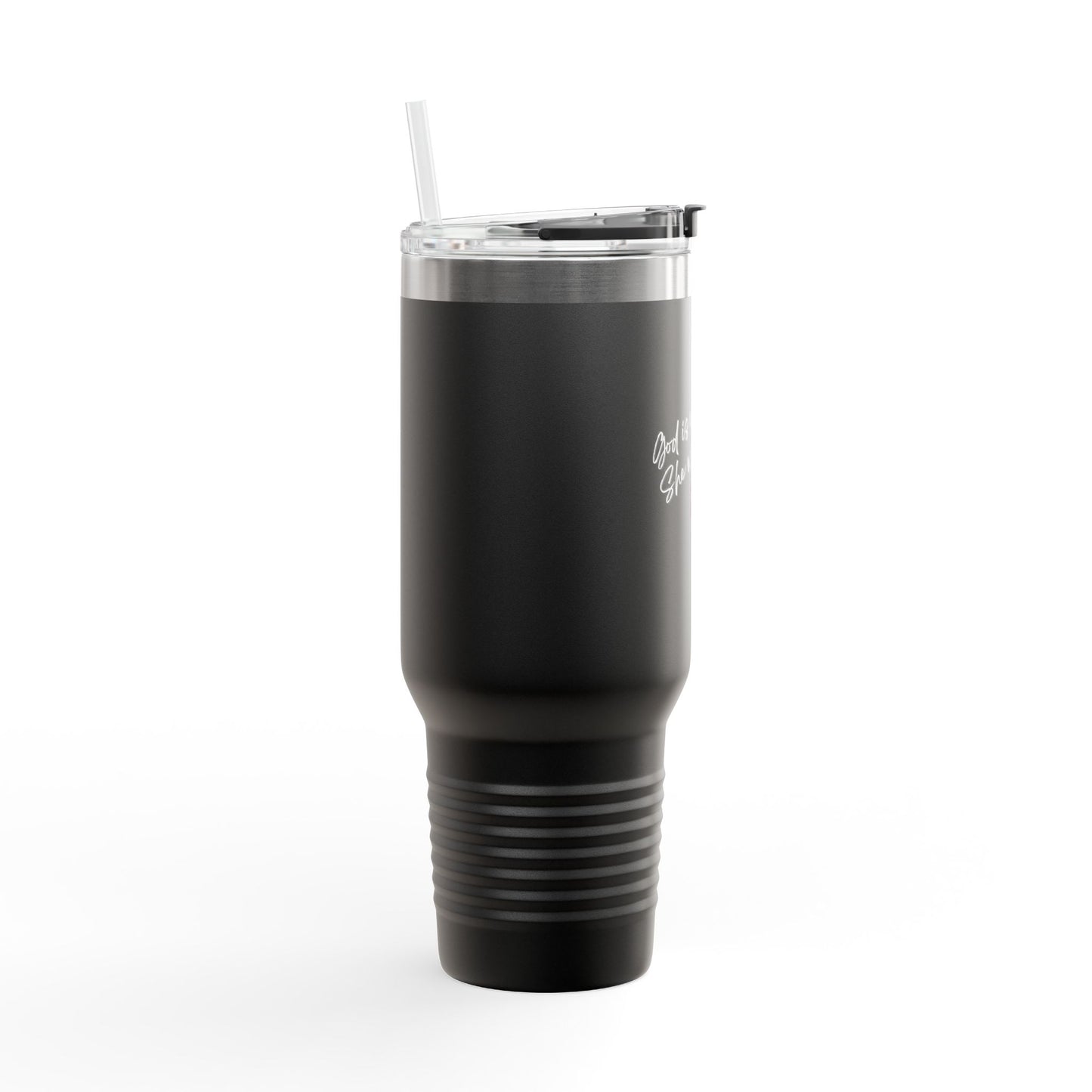 God is Within Her Christian Bible Verse Insulated 40 oz Tumbler with Handle, Lid and Straw