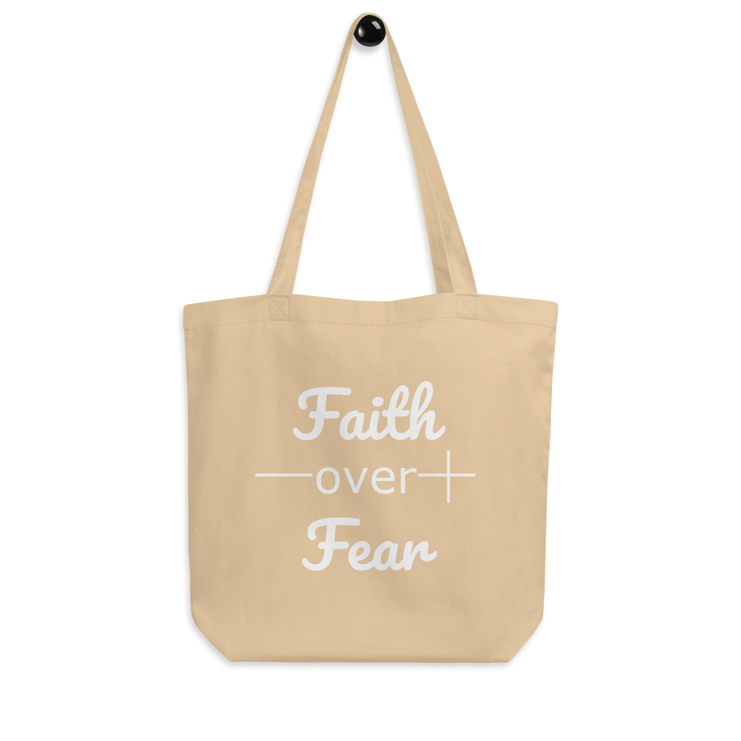 Faith Over Fear Christian Bible Verse Inspirational Eco Tote Bag