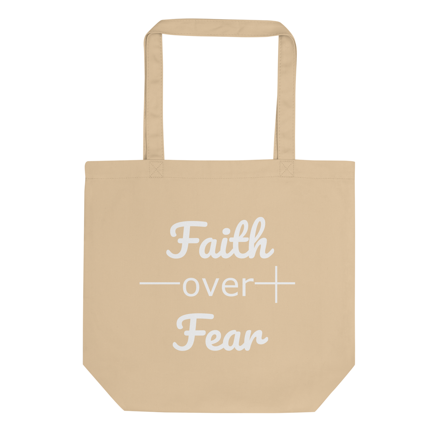 Faith Over Fear Christian Bible Verse Inspirational Eco Tote Bag