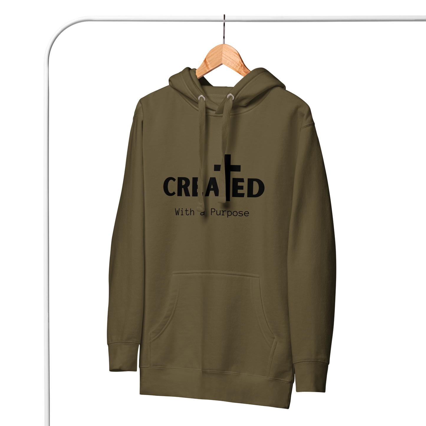 Created With a Purpose Christian Unisex Hoodie - Wear Your Worth