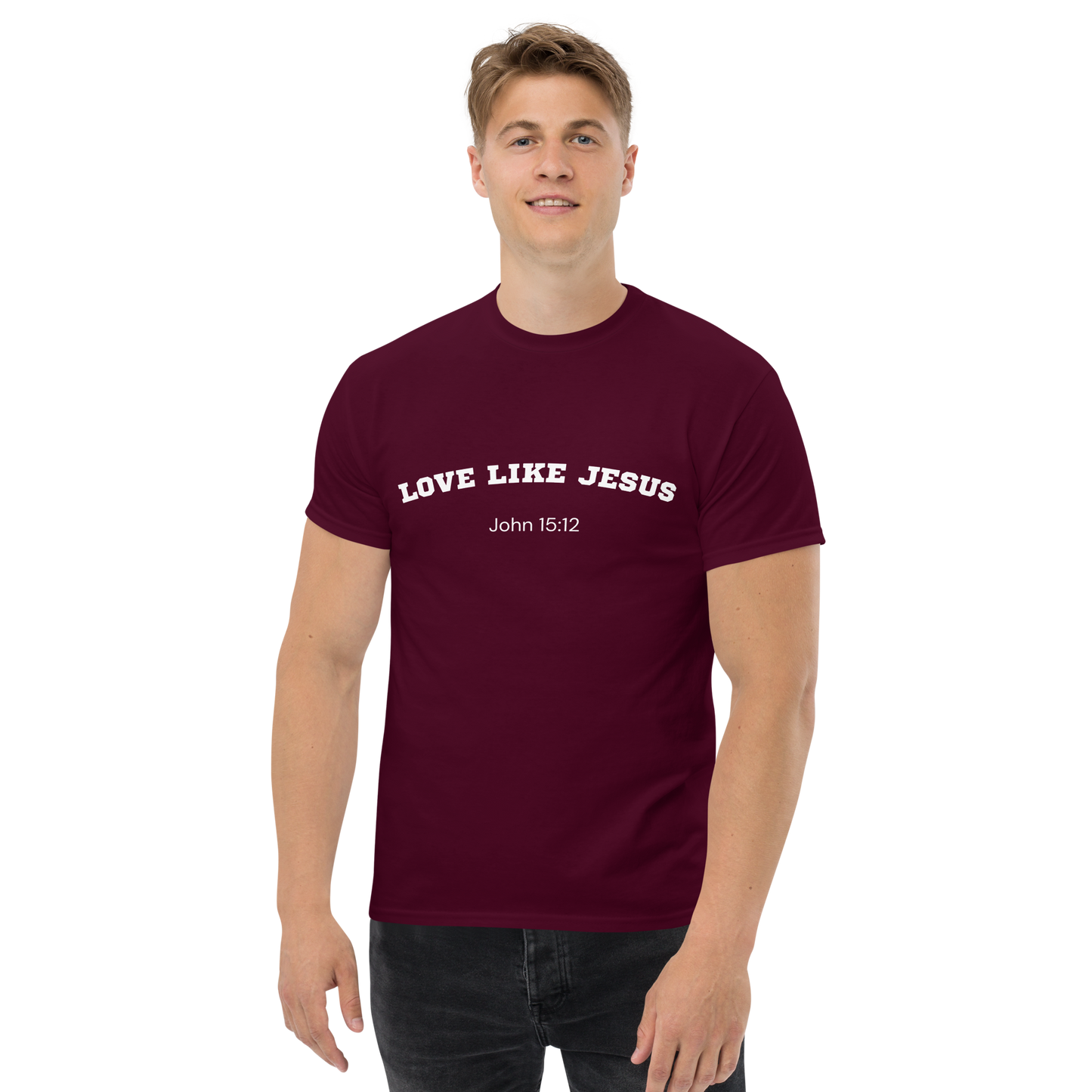 Love Like Jesus John 15:12 Unisex Bible Verse T-Shirt