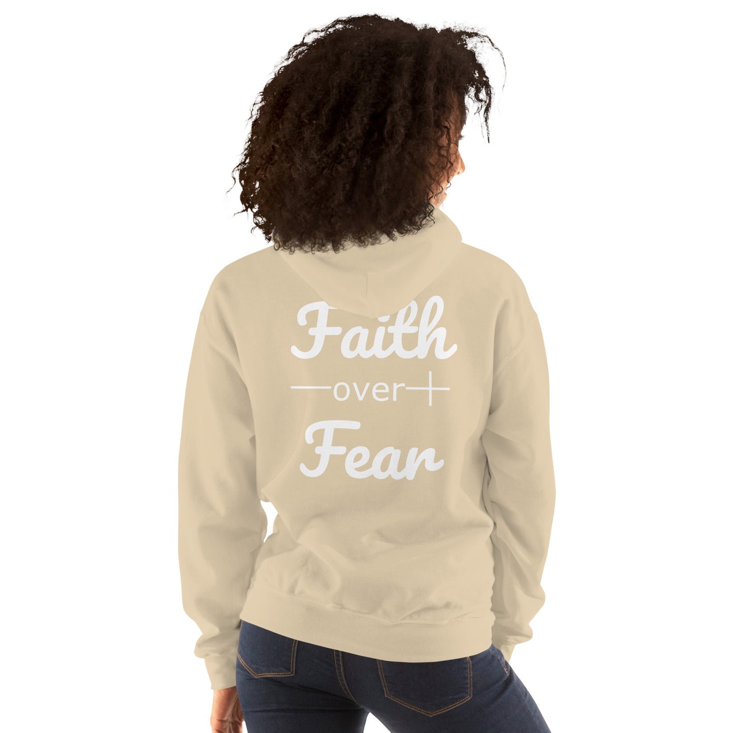 Faith Over Fear Christian Bible Verse Unisex Hoodie