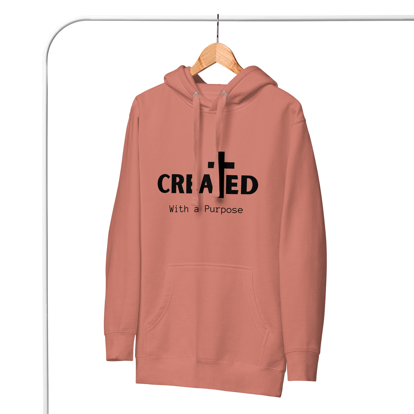 Created With a Purpose Christian Unisex Hoodie - Wear Your Worth