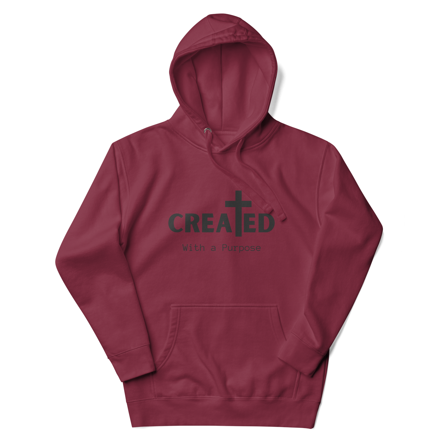 Created With a Purpose Christian Unisex Hoodie - Wear Your Worth