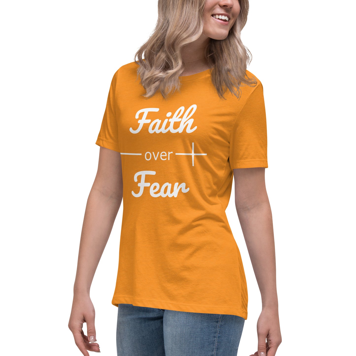 Faith Over Fear Women's Relaxed Fit Christian T-Shirt