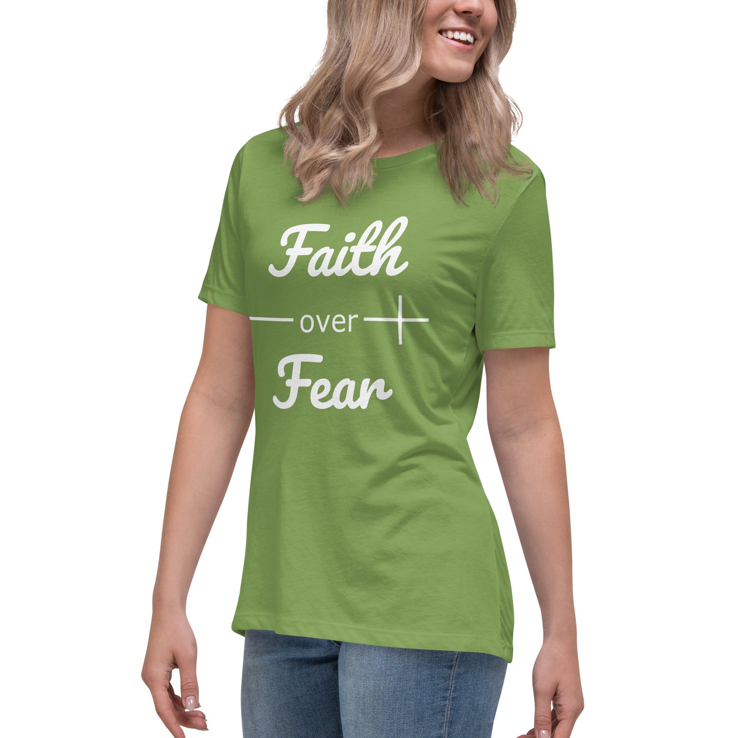 Faith Over Fear Women's Relaxed Fit Christian T-Shirt