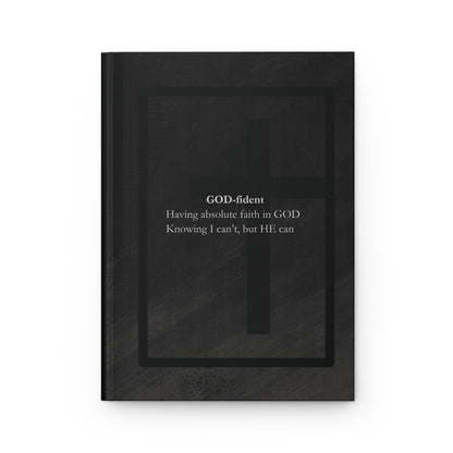 Godfident Hardcover Prayer Journal | Christian Faith Reflection Notebook with Cross Design
