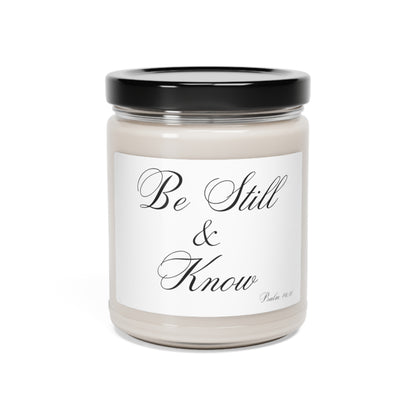 9oz Scented Soy Wax Jar Candle Christian Scripture Be Still and Know Psalm 46:10