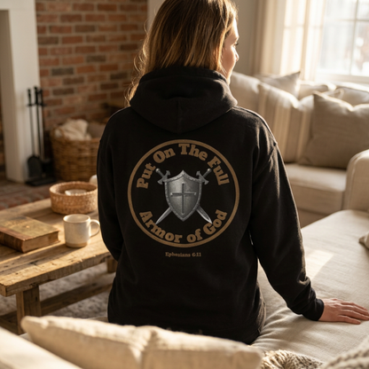 Christian Hoodie Put on the Full Armor of God Ephesians 6:11 Unisex Hoodie