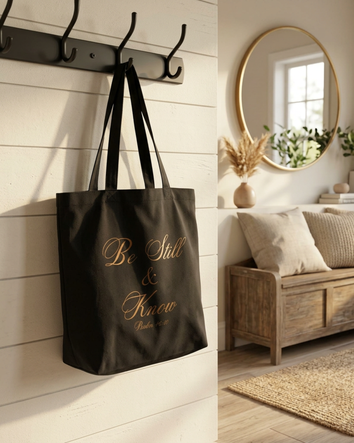 Be Still & Know Psalm 46:10 Christian Bible Verse Eco Tote Bag