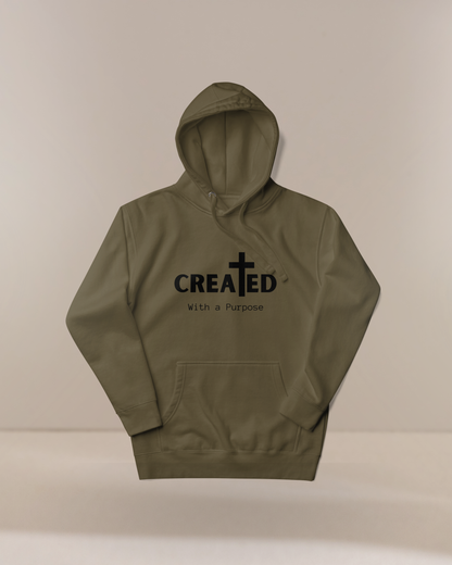 Created With a Purpose Christian Unisex Hoodie - Wear Your Worth