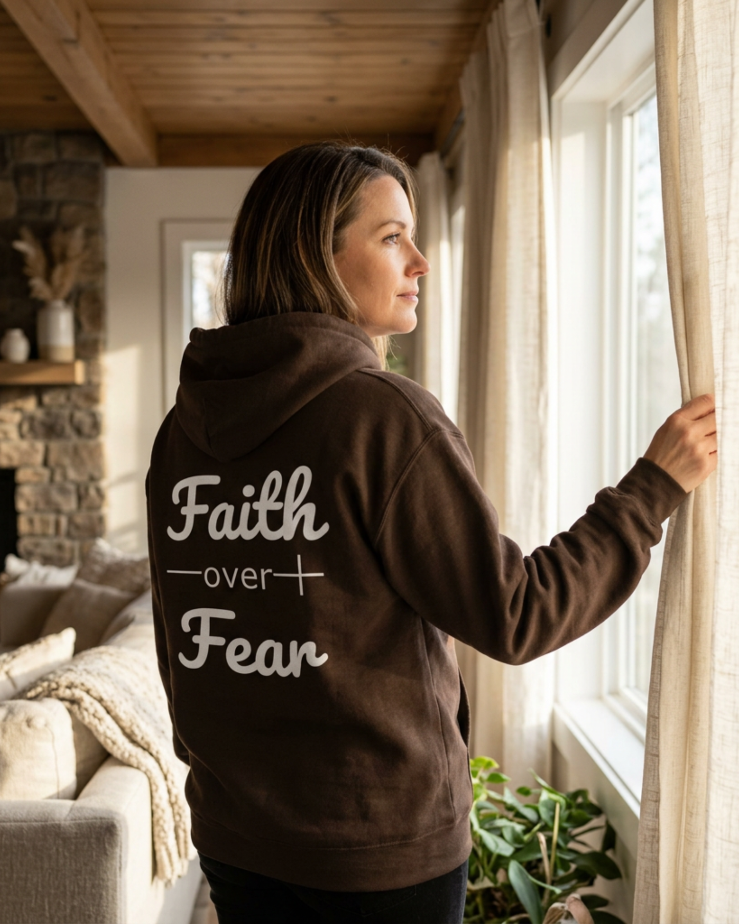 Faith Over Fear Christian Bible Verse Unisex Hoodie
