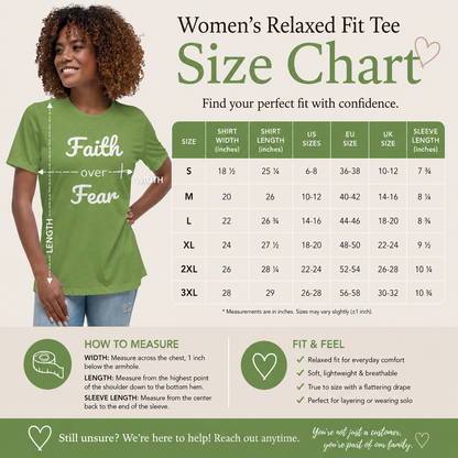 Faith Over Fear Women's Relaxed Fit Christian T-Shirt
