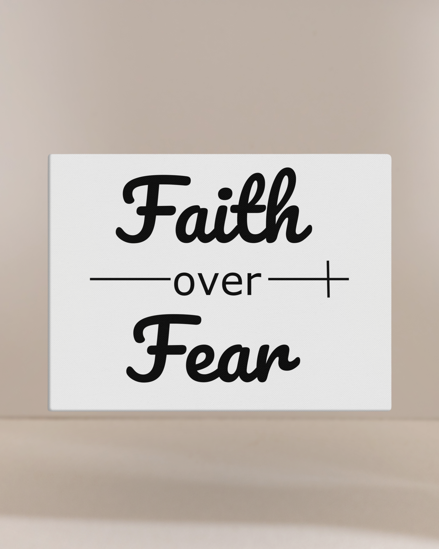 Faith Over Fear Wall Canvas  9x12 Scripture Inspired Christian Decor for Hope & Encouragement