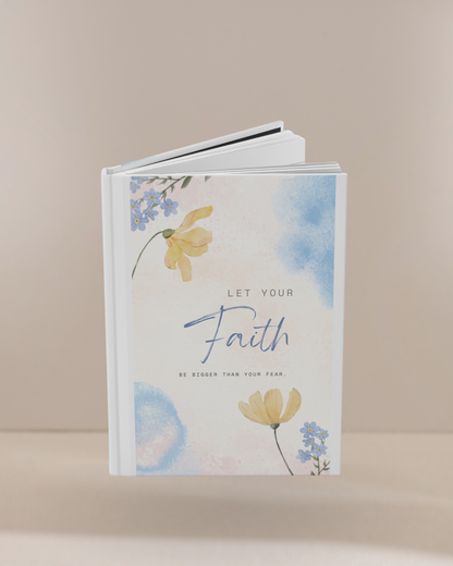 Faith Over Fear Inspirational Floral Hardcover Journal, Faith Journal, Gift for Students, Watercolor Notebook, Prayer Journal, Self-Care Diary
