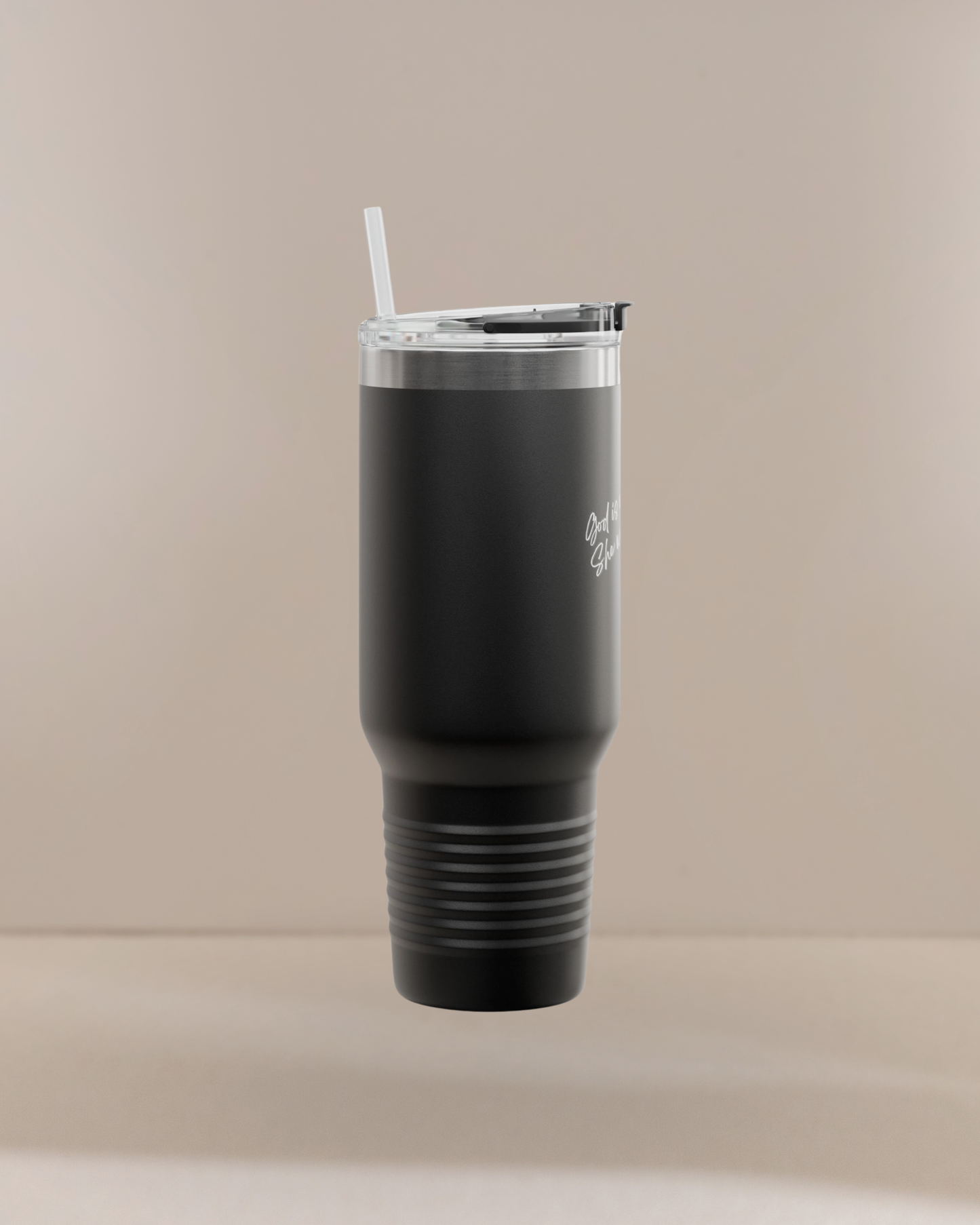 God is Within Her Insulated  40 oz Tumbler with Handle, Lid and Straw