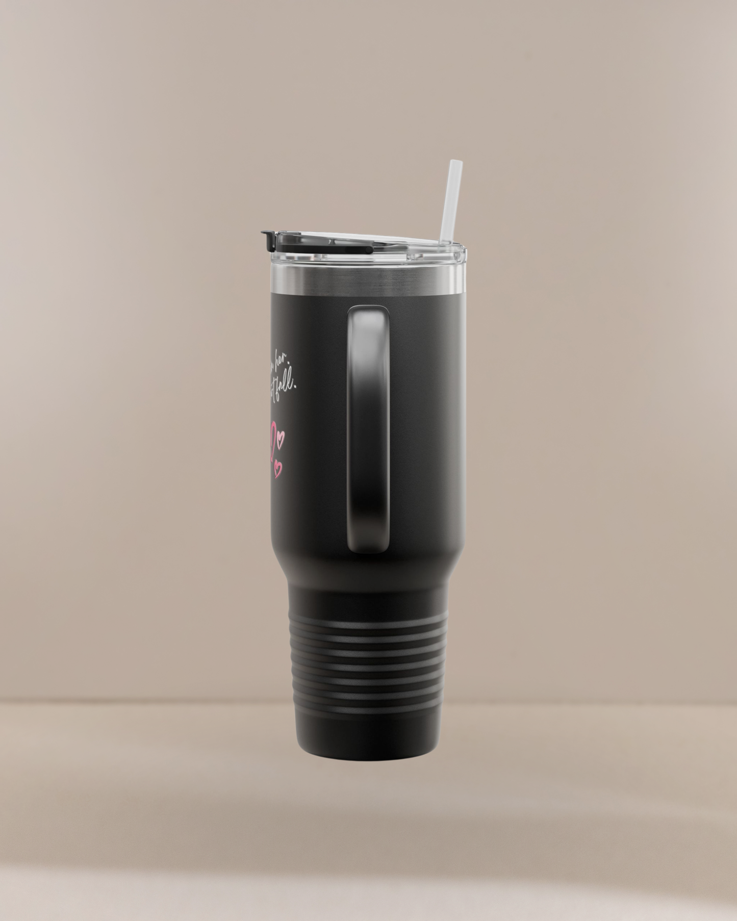God is Within Her Insulated  40 oz Tumbler with Handle, Lid and Straw