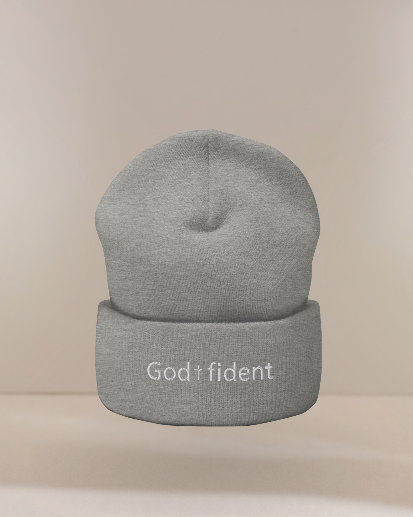 God-fident Beanie | Christian Embroidered Hat | Unisex Faith Winter Apparel for Women & Men