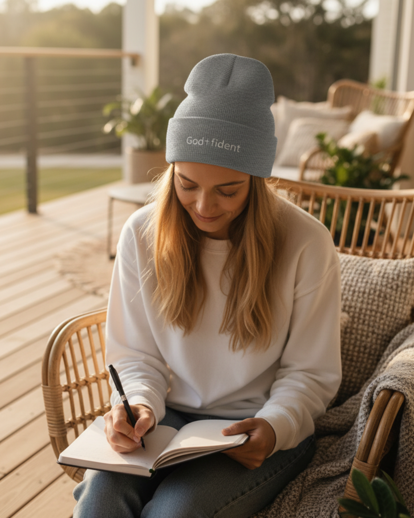 God-fident Beanie | Christian Embroidered Hat | Unisex Faith Winter Apparel for Women & Men