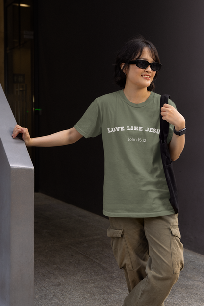 Love Like Jesus John 15:12 Unisex Bible Verse T-Shirt
