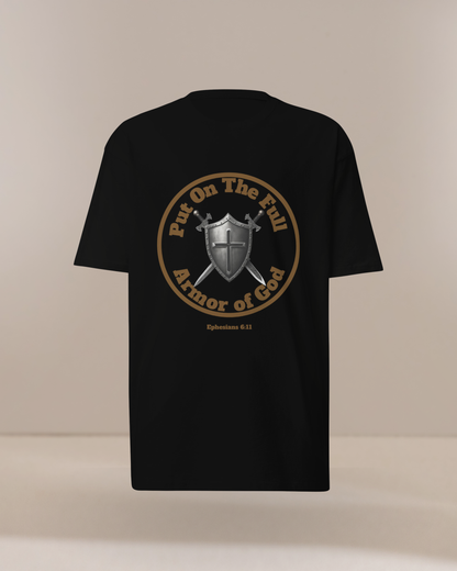 Men’s Put on the Full Armor of God Ephesians 6:11 Christian Tee