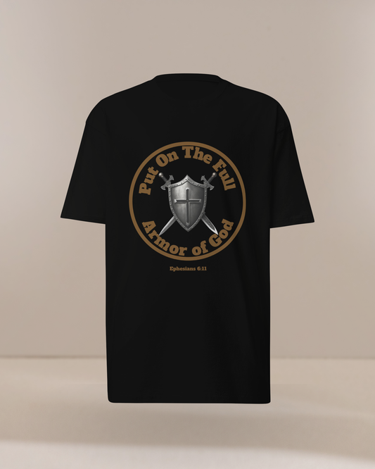 Men’s Put on the Full Armor of God Ephesians 6:11 Christian Tee