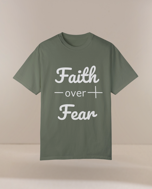 Faith Over Fear Christian Bible Verse T-shirt