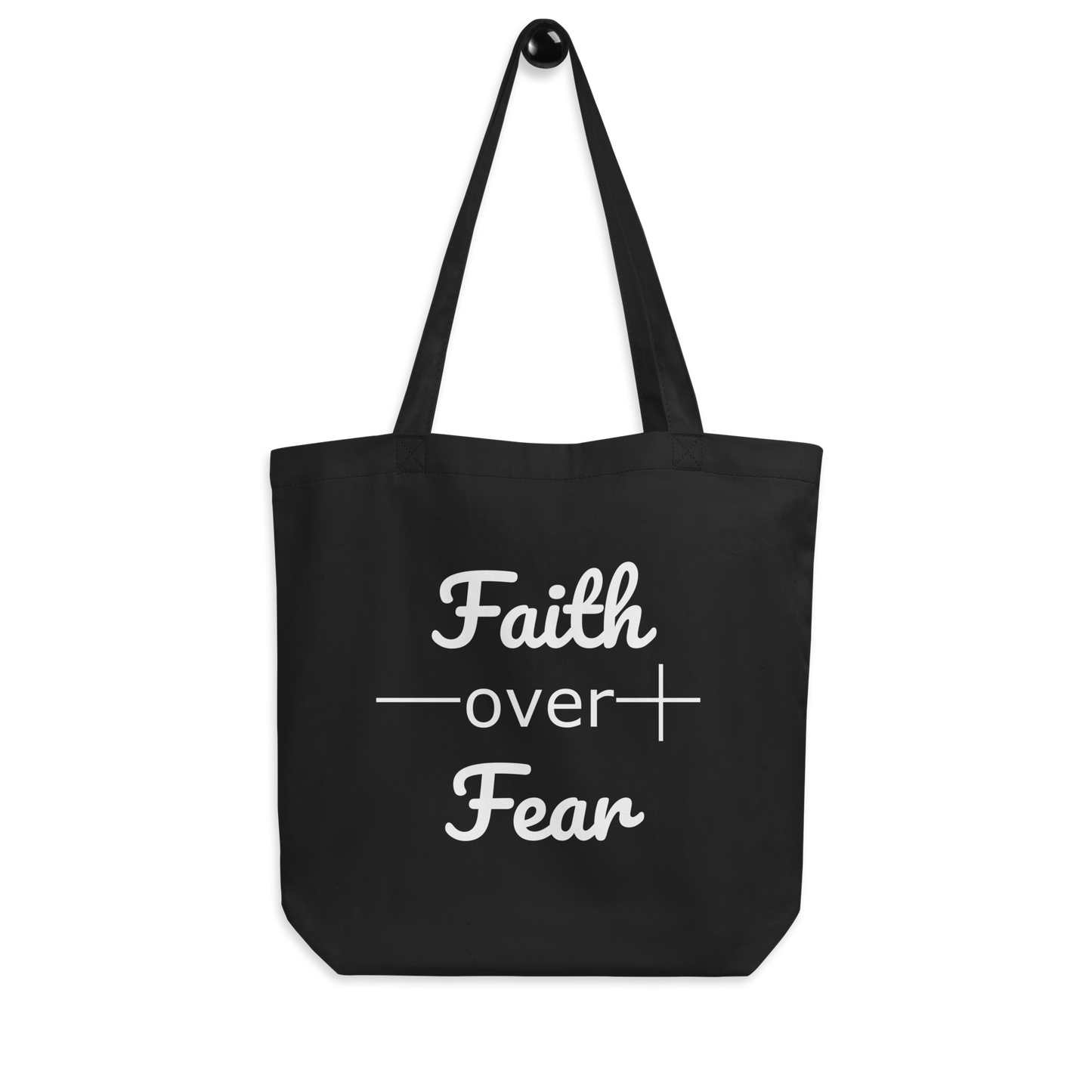 Faith Over Fear Christian Bible Verse Inspirational Eco Tote Bag