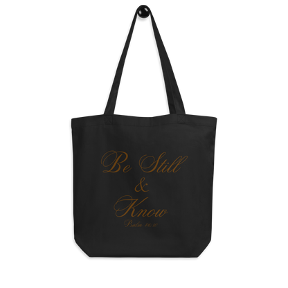 Be Still & Know Psalm 46:10 Christian Bible Verse Eco Tote Bag
