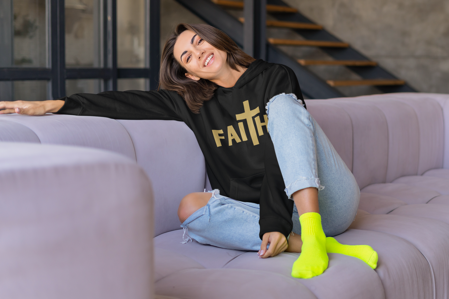 Faith with a Cross Unisex Christian Hoodie