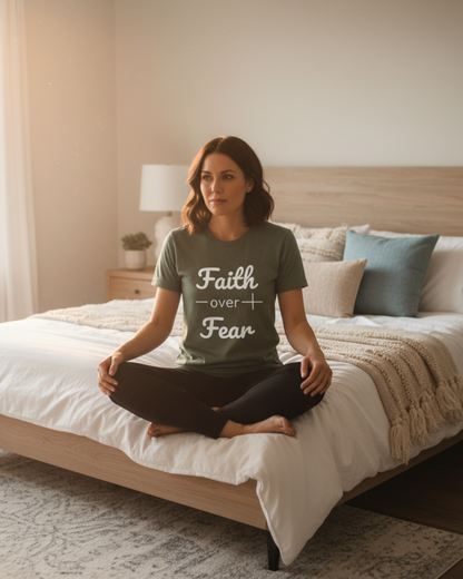 Faith Over Fear Christian Bible Verse T-shirt