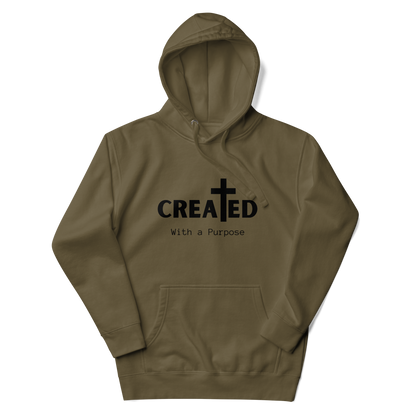 Created With a Purpose Christian Unisex Hoodie - Wear Your Worth